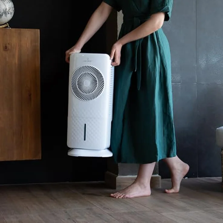 Cecotec EnergySilence 3500 Cool Compact, Tragbarer Verdunstungskühler mit 3,5-Liter-Tank, 65 Watt Leistung und Touch-Bedienfeld – Bild 8