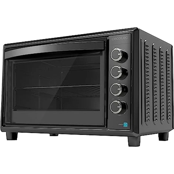 Cecotec Tisch-Konvektionsofen Bake&Toast 6090, 60 Liter, 2200 W, 12 Funktionen, Innenbeleuchtung, doppeltes Türglas, drehbarer Spieß, schwarz – Bild 1