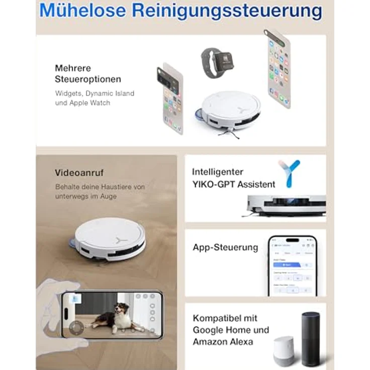 ECOVACS DEEBOT T50 PRO OMNI GEN2, Saugroboter mit 15.000 Pa Saugkraft, Staubbeutel, Saug- und Wischfunktion, intelligente Hinderniserkennung – Bild 8