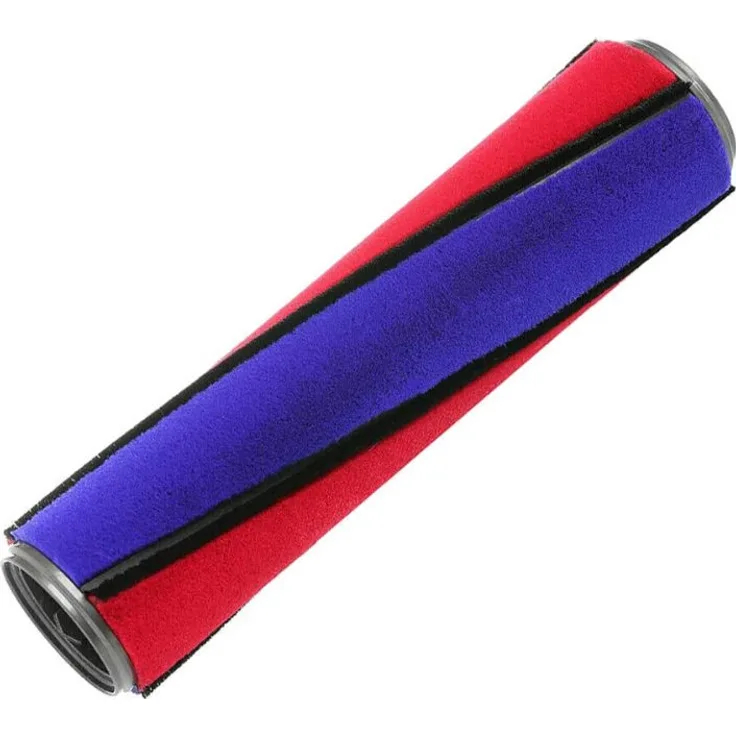 Trade-Shop Bürstenrolle Softwalze für Dyson V6 Fluffy, V7 Motorhead, V8 Total Clean, Zubehör 966488-01, Lila/Rot, Wasserreinigung, Durchmesser 5,5cm