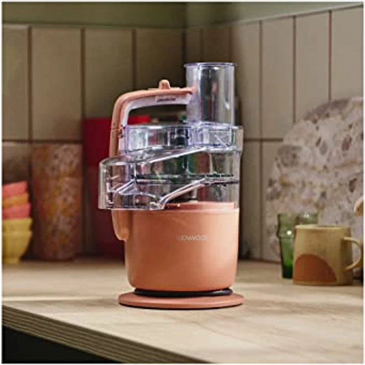 Kenwood MultiPro Go FDP22.​130RD, Küchenmaschine, Hacken, Schneiden, Reiben, Reduzieren in Püree und Kneten, 360° Express Serve, Schüssel 1,3 l, Knetklingen, 4 mm Scheibe, 650 W, Tonrot – Bild 5