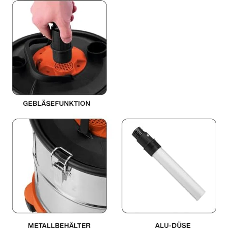 VOREL STHOR 78870 Aschesauger 800W 20L mit integrierter Blasfunktion, leichtem Design und hoher Saugleistung – Bild 5