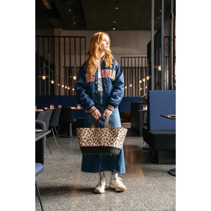 reisenthel Shoppingbasket Leo Macchiato, Einkaufskorb aus recycelten PET-Flaschen, Braun, mit Innentasche und stabiler Bodenschale – Bild 7