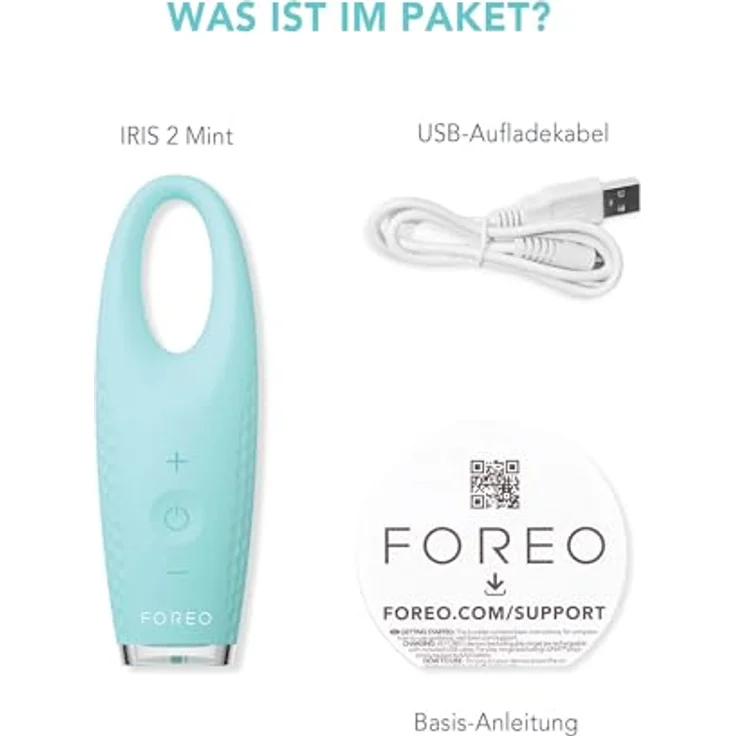 FOREO Iris 2 Mint Massagegerät, T-Sonic™ Augenmassage mit 2 Modi zur Reduktion von Schwellungen und Augenringen, ergonomisches Design – Bild 7