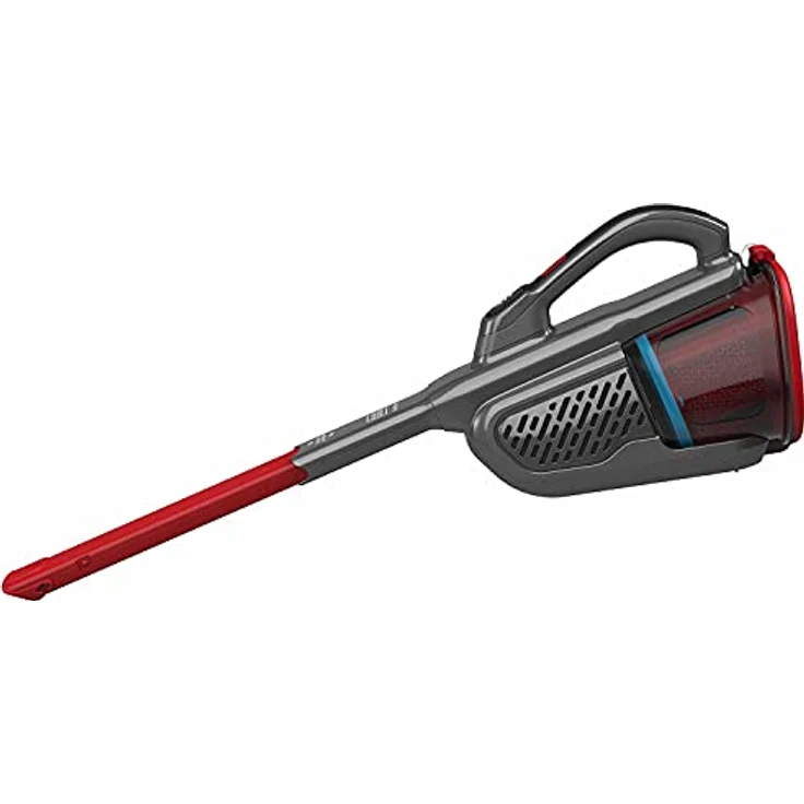 Black + Decker Lithium Dustbuster BHHV315J mit Cyclonic Action – 12V, 20AW Akku Handstaubsauger mit ausziehbarer Fugendüse & Ladekabel – Beutelloser, kabelloser Staubsauger – Titanium- Rot – Bild 3