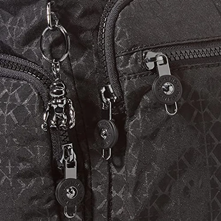KIPLING Umhängetasche Basic Plus, schwarz, 30 cm x 25 cm, mit mehreren Fächern und verstellbarem Schulterriemen – Bild 3