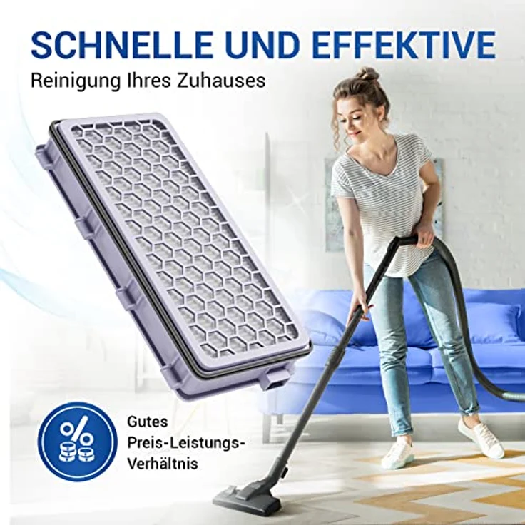 VIOKS Hepa-Filter Ersatz für Miele 961628 SF-HA50, Geruchsfilter für Staubsauger – Bild 7