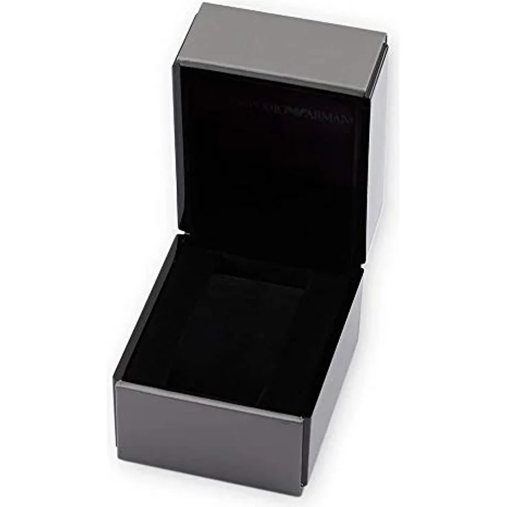 Emporio Armani Uhr AR11135, Herren, 43mm, Zweizeiger Datumswerk, Rose Gold Edelstahlgehäuse, blaues Zifferblatt, Lederarmband – Bild 4