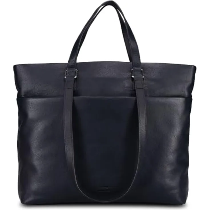 Jost Lysa Business Shopper, 36 cm Leder mit Laptopfach, blau