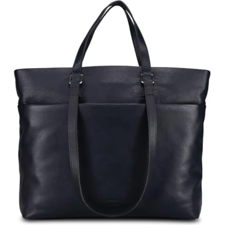 Jost Lysa Business Shopper, 36 cm Leder mit Laptopfach, blau – Bild 1