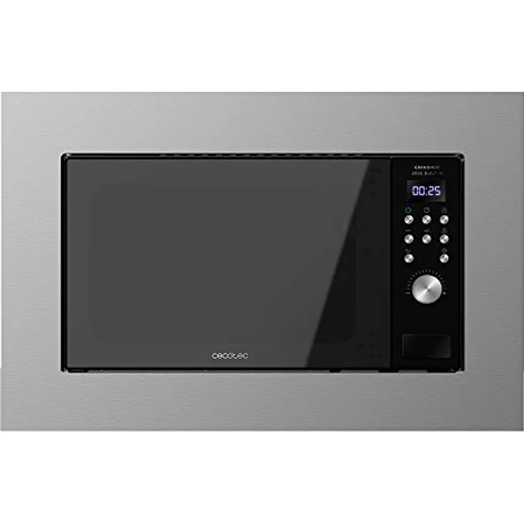 Cecotec Mikrowelle mit Grill, Einbaugerät, 700 Watt, 20 Liter Garraum, grau, Edelstahl – Bild 2
