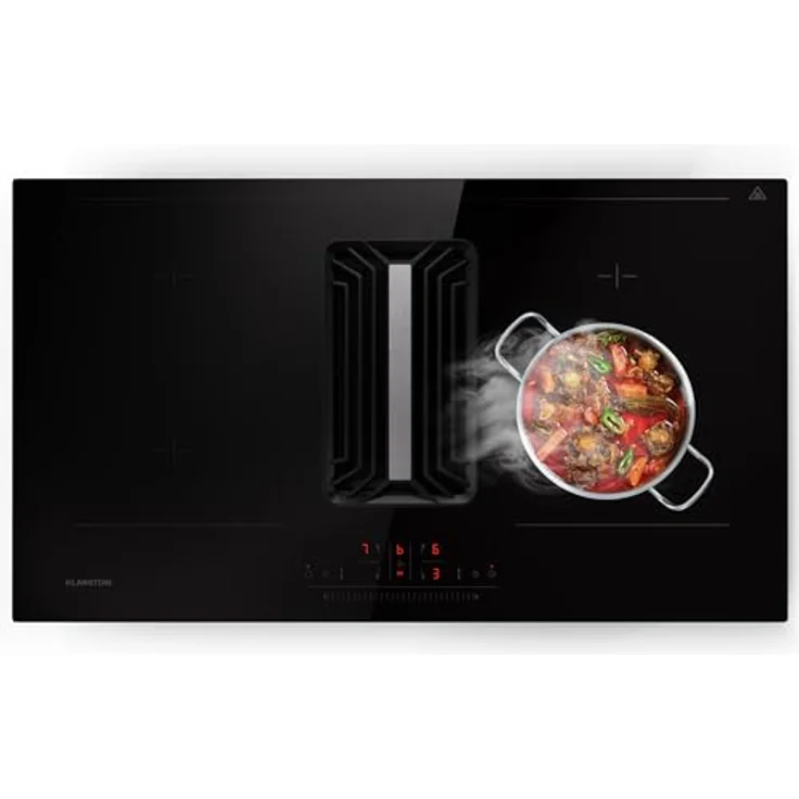 Klarstein 2-in-1 Kochfeld mit Dunstabzug Integriert 90cm, Induktionskochfeld für Kochinsel, 4er Kochfeld, 750 m³/h Luftstrom, Touch-Display, Energieeffizienz A – Bild 1