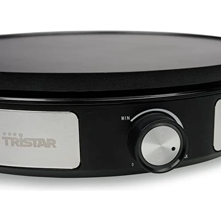 Tristar BP-2639 – 2-in-1 Crêpe-Maker – wendbare Platte – Durchmesser 33 cm – für einen großen oder 7 kleine Crepes– Inklusive Zubehör – einstellbarer Thermostat – Edelstahl – schwarz – Bild 4