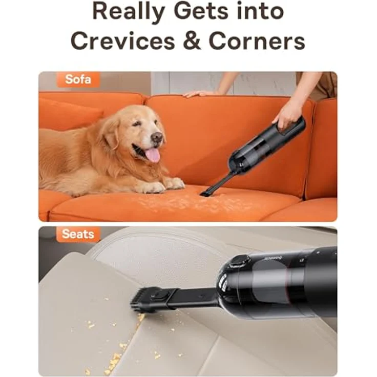 Baseus AP01 Autostaubsauger, 5000 Pa, 6000 mAh, Schwarz - Handstaubsauger mit 85W Motor und Effizienz bei der Reinigung von kleinen Verunreinigungen – Bild 5