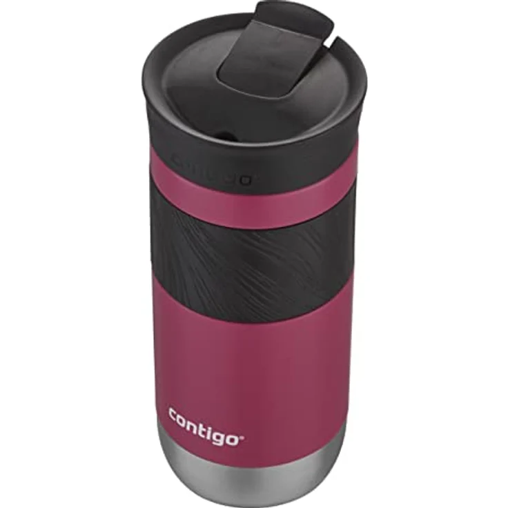 CONTIGO BYRON, Edelstahl Trinkflasche 470ml in Dragnfruit mit Thermobecher – Bild 7