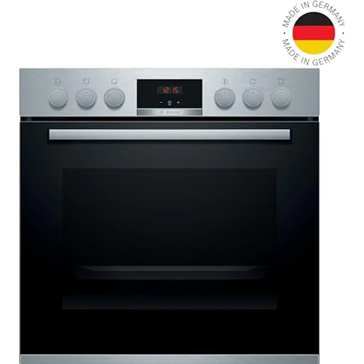 Bosch HND411VS62 Einbauherd-Set, HEA513BS2 Backofen mit 3D Heißluft und versenkbaren Drehknöpfen, NKN645GA2E Elektrokochfeld mit Edelstahlrahmen, 4 Kochzonen inkl. Bräterzone – Bild 2