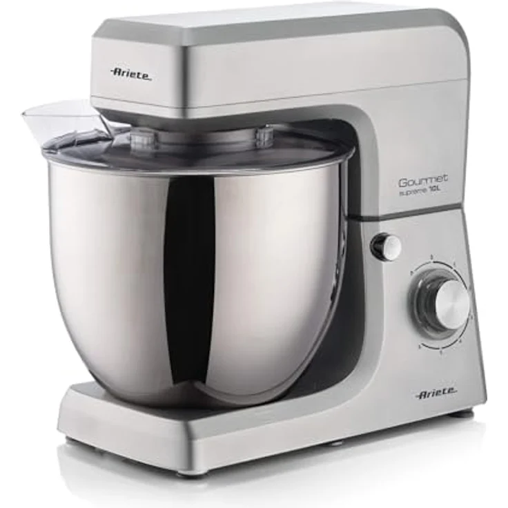Ariete 1576 Gourmet Supreme, Küchenmaschine 10 l mit 2000 W, 6 Geschwindigkeiten + Pulse, Zubehör für vielseitige Teigarten – Bild 1