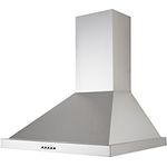 Respekta Dunstabzugshaube/Kaminhaube 60 cm/Edelstahlgehäuse/Abluft - und Umluftfunktion / CH44078-60IX-A/A / 56 – 70,3 dB