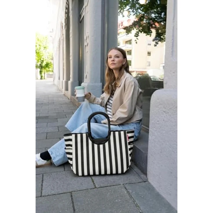 reisenthel Loopshopper L, Schultertasche 46 cm, schwarz, 100% PET – Bild 7