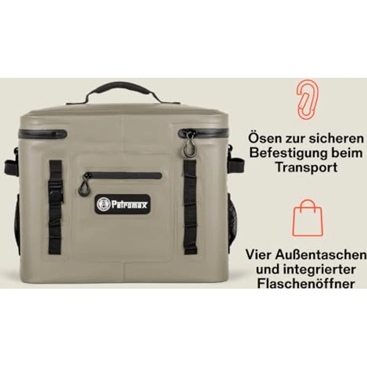 Petromax Kühltasche, 22 l, wasserabweisend, 4-6 Tage Kühlleistung, mit Tragegriffen und Flaschenöffner – Bild 3
