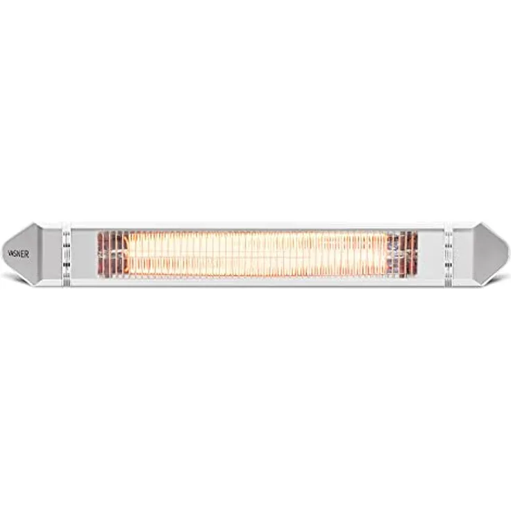 VASNER Teras 25 Basix - Elektrischer Terrassenstrahler mit 2500 Watt, Infrarot Heizstrahler für Outdoor, extern steuerbar (Weiß)