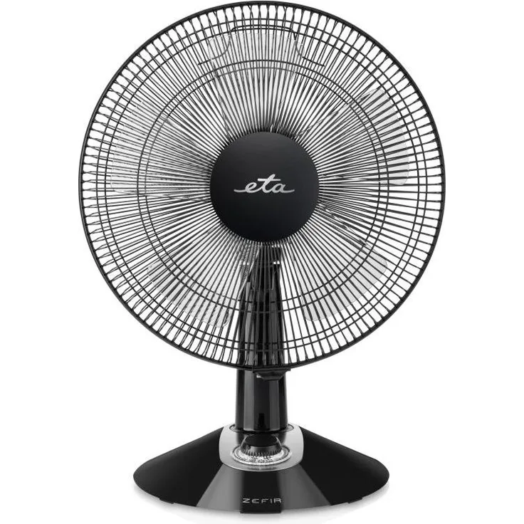 ETA Zefir 160790010 Table Fan, 3 Speeds, 45 W, Oscillation, 30 cm Diameter, Black