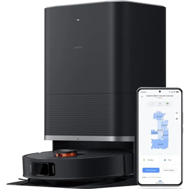 Xiaomi Robot Vacuum X20 Max – 8000 Pa Saugleistung, duales Moppsystem mit Heißwasserreinigung und Trocknung, 75 Tage Staubkapazität, 4 Reinigungsmodi und 5200mAh Akku für smarte, gründliche Reinigung – Bild 1