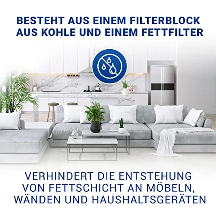 VIOKS SET 3x Aktivkohlefilter Dunstabzugshaube 380/395 x 175/196 x 30 mm Ersatz für Bosch DHZ4506 434229 00434229 Siemens LZ45501 Neff Z5144X1 Z5144X5 Constructa CZ5144X5 - Filter Dunstabzugshaube – Bild 3