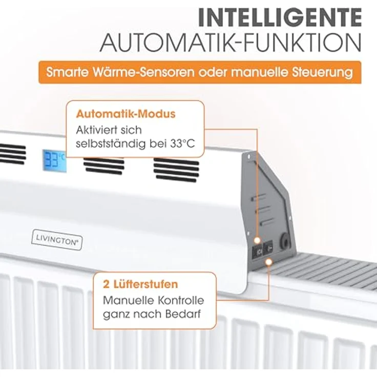 Livington SmartAir Heizverstärker - Heizstrahler - bessere Heizleistung – Bild 5