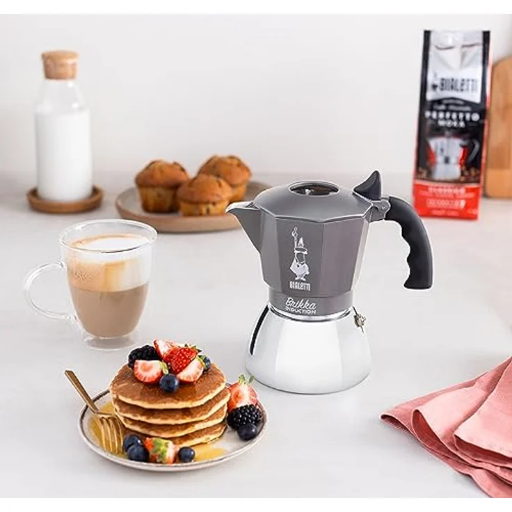 Bialetti Espressokocher Brikka für 4 Tassen, Espresso, Espressokanne, Induktion, Edelstahl, schwarz, silber, 150 ml, 7317 – Bild 6