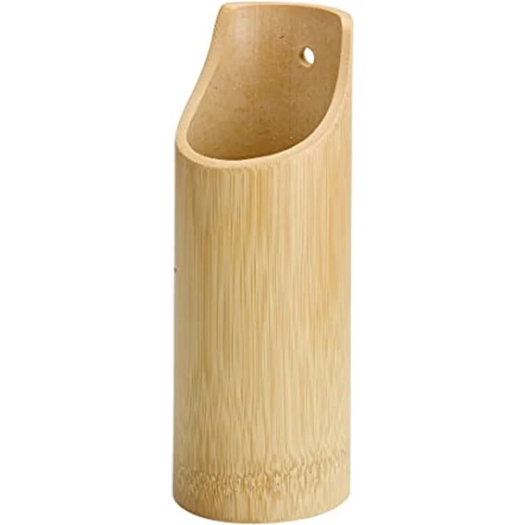 Zassenhaus Küchenhelfer-Set aus Bambus | 7-teilig | inklusive Ständer aus Bambusrohr | 32 cm | Salatbesteck, Kochlöffel, Pfannenwender, Wender, Kochlöffel mit Loch, Zange | Küchenutensilien Set – Bild 2