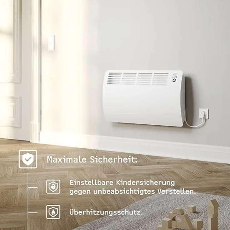 Stiebel Eltron Wand-Konvektor CON 15 Premium für ca. 15 m², 1,5 kW, Wochentimer, Offene Fenster Erkennung, 237832, Konvektor – Bild 4