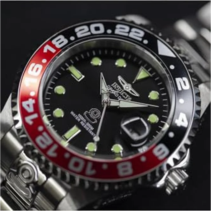 Invicta Pro Diver Automatikuhr für Herren, Edelstahl 47mm, schwarzes Zifferblatt, 30 bar wasserdicht – Bild 2