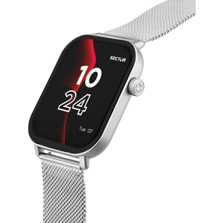 Sector No Limits S-07 Smartwatch Herren, Digital, 38 mm, IP68 wasserdicht, Milanaise-Mesh-Stahlarmband – Bild 5