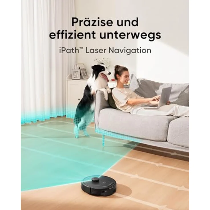 eufy L60 Saugroboter, 5.000Pa Saugkraft, iPath Laser-Navigation, App-Steuerung, für gründliche Bodenreinigung – Bild 3
