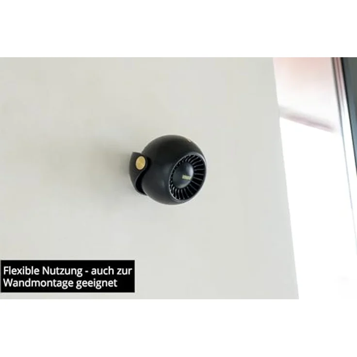 Unold Breezy Bowl Handventilator, kabelloser Akku mit 3 Geschwindigkeitsstufen, kompakt für unterwegs, 180° neigbar – Bild 6
