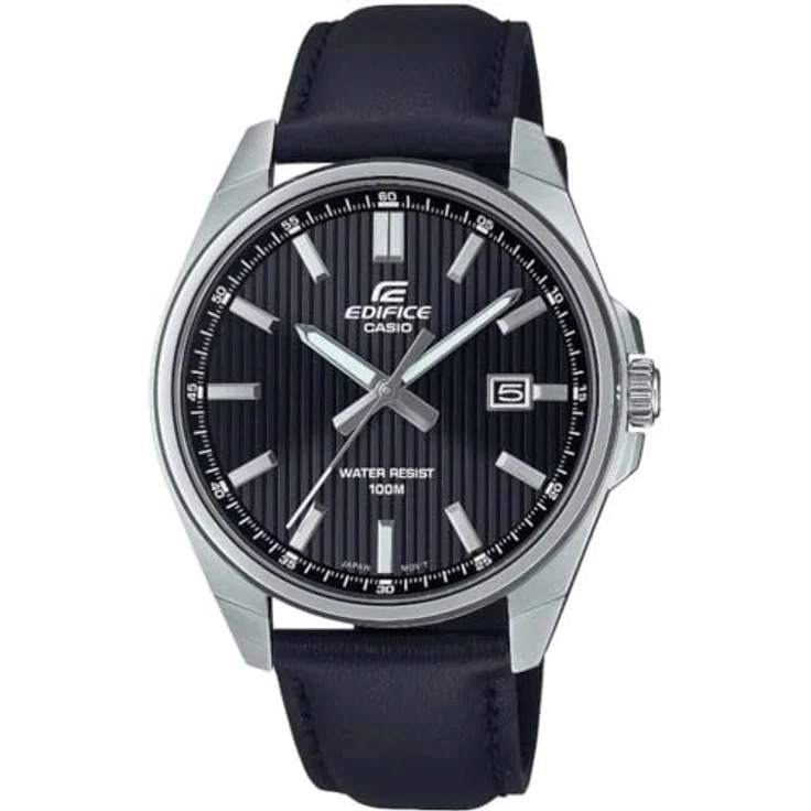 Casio Watch EFV-150L-1AVUEF, Sportliche und elegante Analoguhr mit Schwarz Leder Band – Bild 1