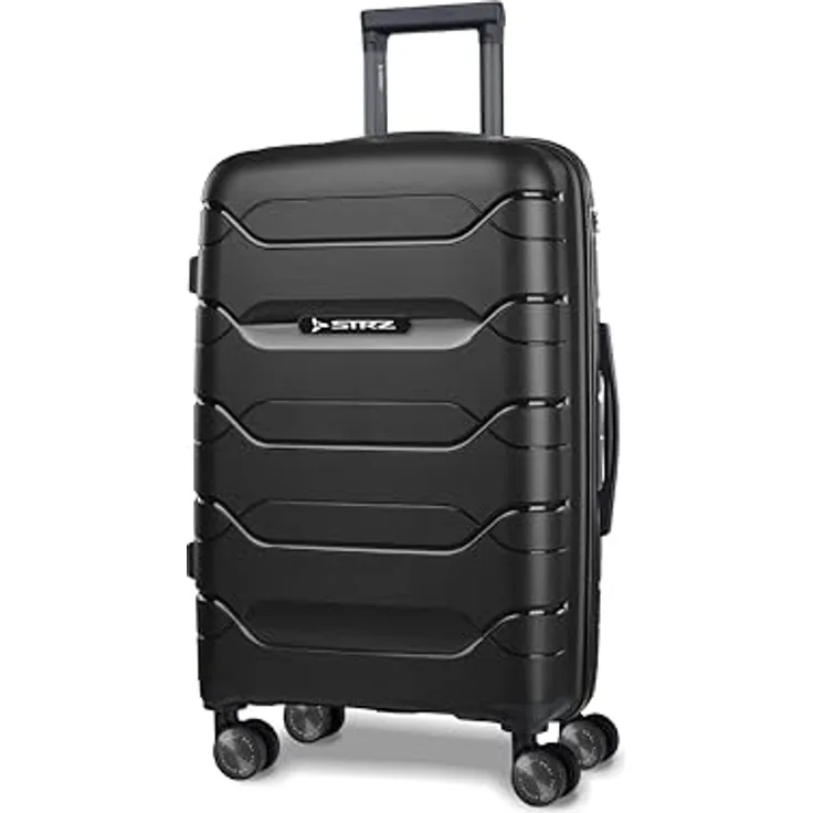Polestream Strz 4 Rollen Trolley M 64 cm, mit Dehnfalte, schwarz, 100% Polypropylen