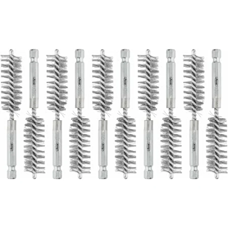 VIGOR Stahlbürste V4646S-16, Stahbürstensatz Ø 16 mm, 10 Stück – Bild 2