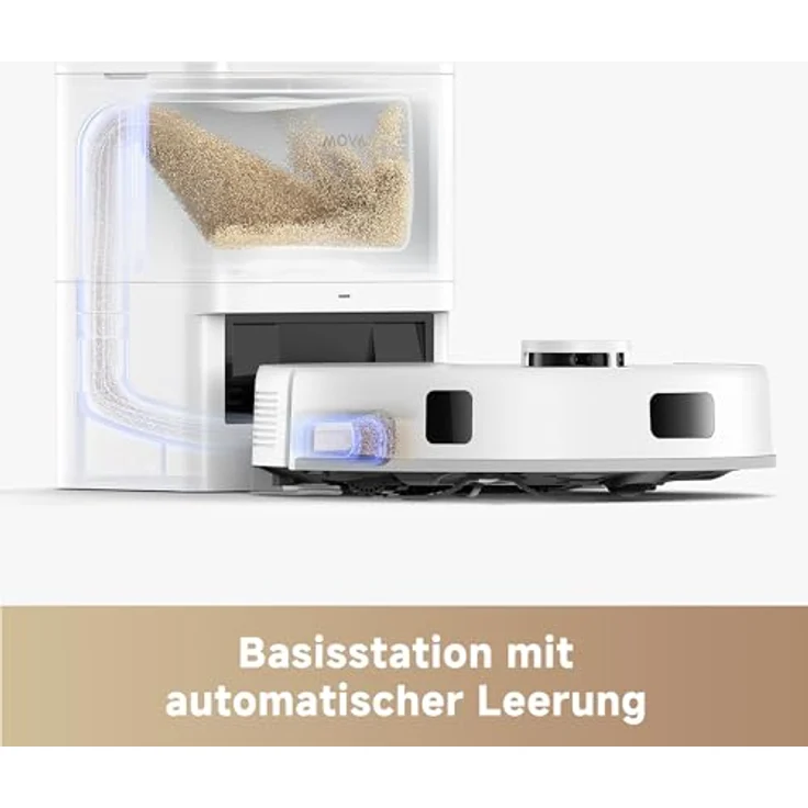 Dreame Mova E20 Plus, Saug- und Wischroboter mit automatischer Leerung, LDS Navigation, 5000 Pa Saugkraft, 2 in 1 Funktion, Weiß – Bild 2