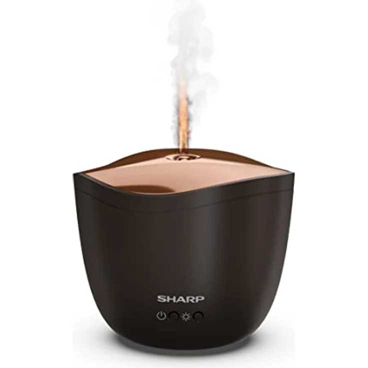 Sharp Diffuser Ultraschall Aroma Zerstäuber, Elektrische Duftlampe mit bernsteinfarbenem Lichteffekt – Bild 3