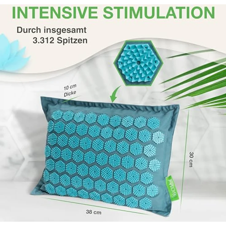 BACKLAxx® Akupressurmatte und Akupressur Kissen aus Halbleinen und Kokosfasern, nachhaltig und antibakteriell – Bild 3
