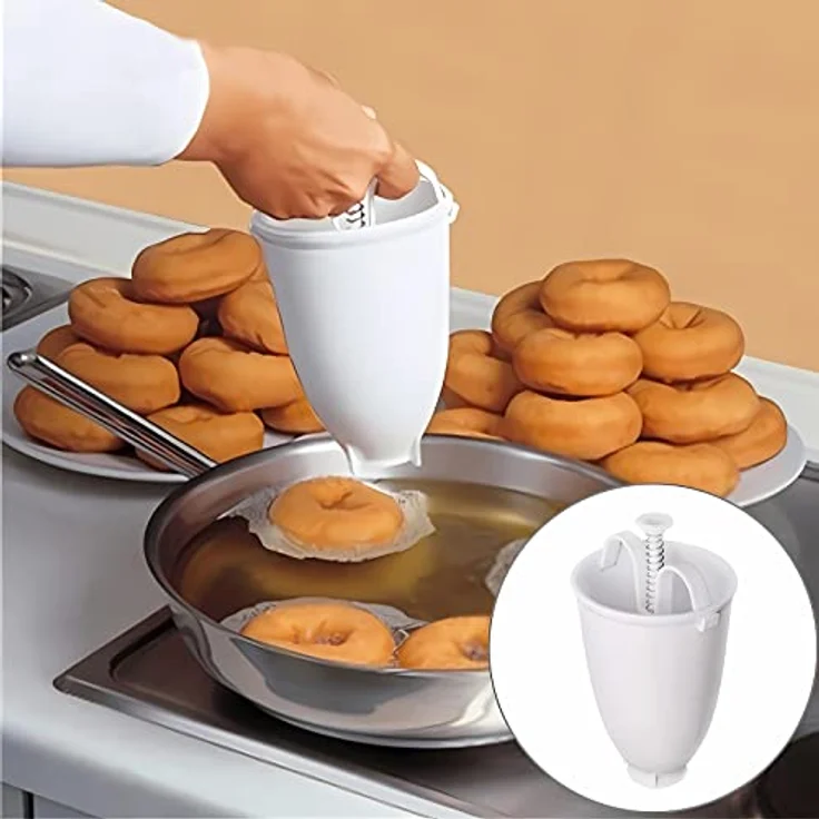 König Design Donut Maker, praktischer Kunststoff-Teigspender für Mini-Donuts und Pfannkuchen, lebensmittelecht, leicht zu reinigen – Bild 4