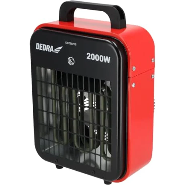 Dedra Elektro-Heizung 2000 W (DED9920B), leise und effizient, schwarz – Bild 4