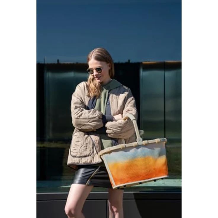 REISENTHEL® carrybag mesh tropical, mehrfarbiger Einkaufskorb aus wasserabweisendem Polyester mit 22 l Volumen, 28 x 48 x 29 cm, stabiler Aluminiumrahmen – Bild 6