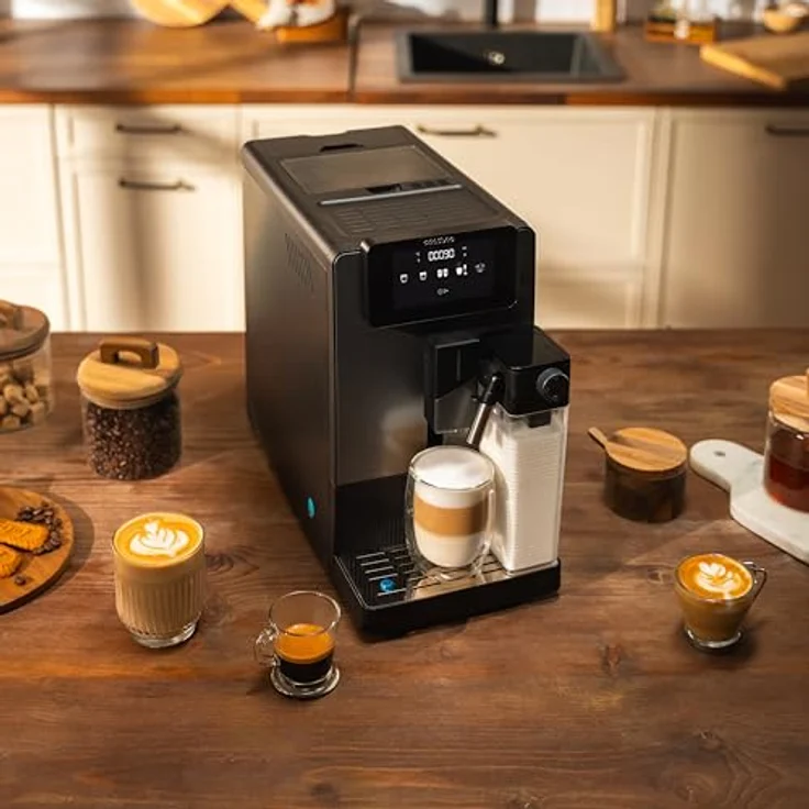 Cecotec Kaffeemaschine Cremmaet Latte 19Bar Inox, vollautomatische Espressomaschine mit 1,1 L Wassertank für Kaffeebohnen – Bild 4