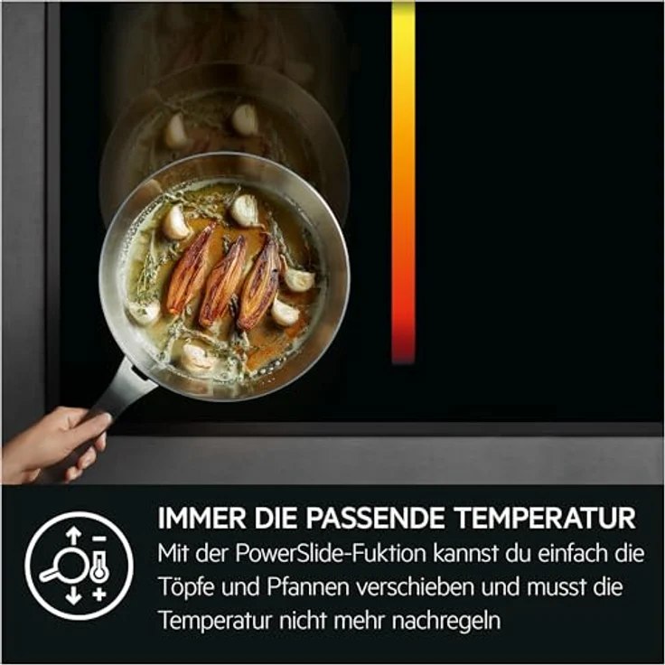 AEG TI84IF0FRB, Induktionskochfeld autark 80cm mit FlexBridge®-Kochzone, PowerSlide Ankoch-Automatik und Hob²Hood-Funktion, Made in Germany – Bild 4