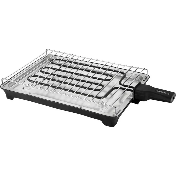 Melchioni Tischgrill SPIEDINA NEW, 2000 W, Doppelgrill mit abnehmbarer Bauweise und 26 x 37 cm Grillfläche