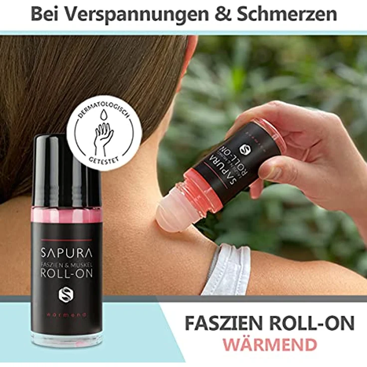 Wärmesalbe Roll-On - Wärmebalsam Muskelverspannung Nacken Schulter - Intensiver Wärmeeffekt bei Rückenschmerzen Teufelskralle Arnika – Bild 2