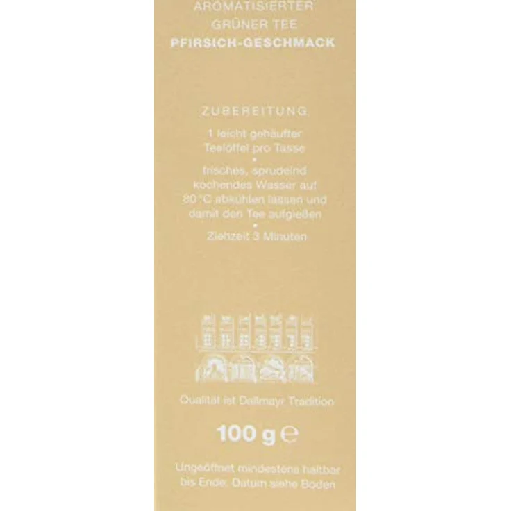 Dallmayr Pfirsich - Aromatisierter Grüner Tee, loser Tee – Bild 4
